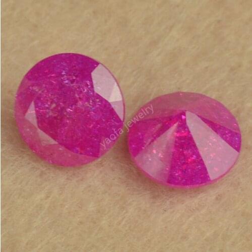 Sale 3~20mm Dyed Ice Zircon Stone B2 Dark Rose Red Color Round Shape Loose Synthetic Cubic Zirconia CZ Gems Beads For DIY