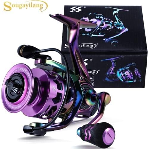 Sougayilang 12+1BB Colorful Ultralight Spinning Reel with Graphite Frame 6.0:1 High Speed 39 Lb Drag for Saltwater or Freshwater