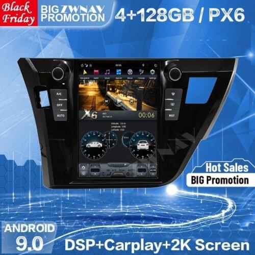 128GB Tesla Vertical Screen For Toyota Corolla 2014 2015 2016 Android Car Multimedia Player GPS Navi Radio Auto Stereo Head Unit