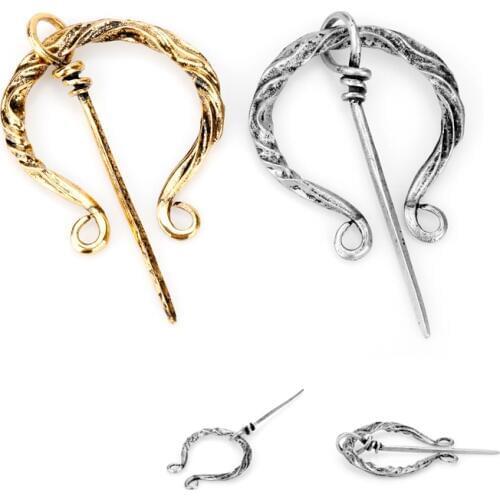 Women Men Hand Forged Medieval Norse Runic Viking Jewelry Vintage Wulflund Belt Buckles Viking Cloak brooch Metal Pin Badge