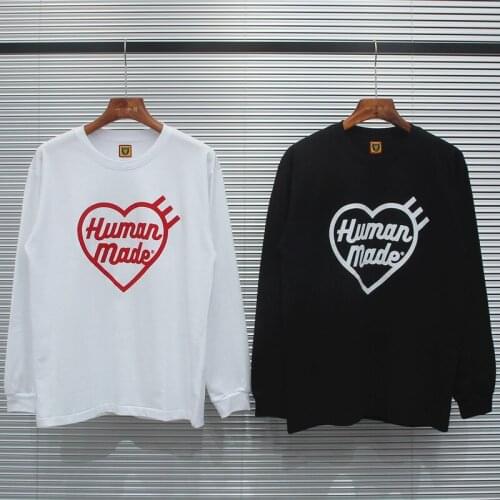 Human Made Long sleeve t shirt Men Women Harajuku tshirt Hip Hop T-shirt Streetwear Gym Clothing Punk Tees Top tshirts Clothes