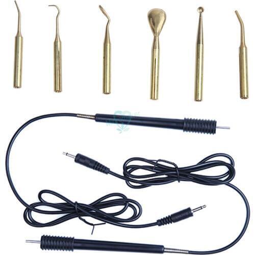 1set /6 Dental Electric Waxer Tips Set + 2 Replacement Wax Carving Knife Pen Pencil