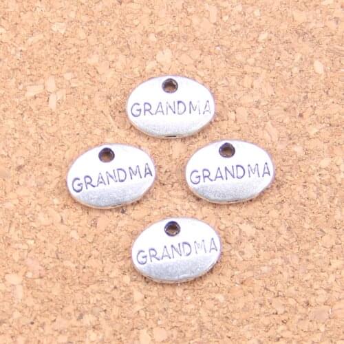 145pcs Charms double sided grandma 11x8mm Antique Pendants,Vintage Tibetan Silver Jewelry,DIY for bracelet necklace