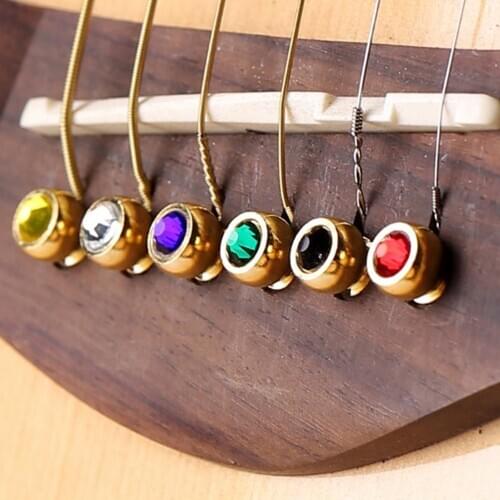 2pcs/lot Guitar Strings Nail Acoustic Guitar Bridge Pins Brass Guitar Strings Fixed Cone String Pins String Nails