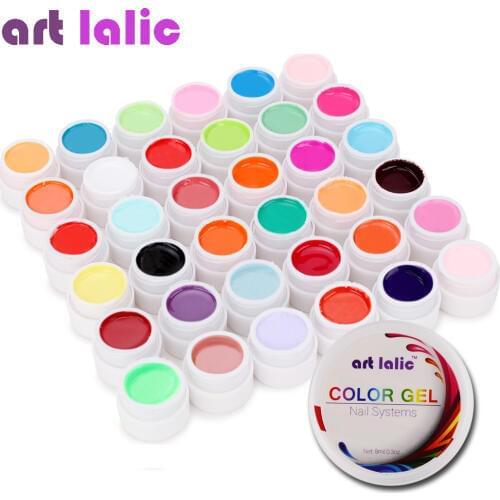 Artlalic 36 Colors UV Gel Set Pure Cover Color Decor For Nail Art Tips Extension Manicure DIY Tools