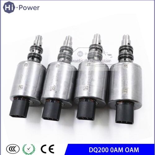 4PCSx DSG DQ200 0AM OAM 13150568 13150457 Transmission oil control Solenoids Pack Remanufactured Tested OEM OAM 7-Speed