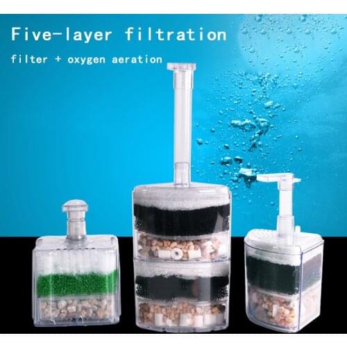 Aquarium Filter Efficient Internal Corner Fish Tank Filter Biochemical Spong Pneumatic Filtration Air Pump Aquarium Accessories