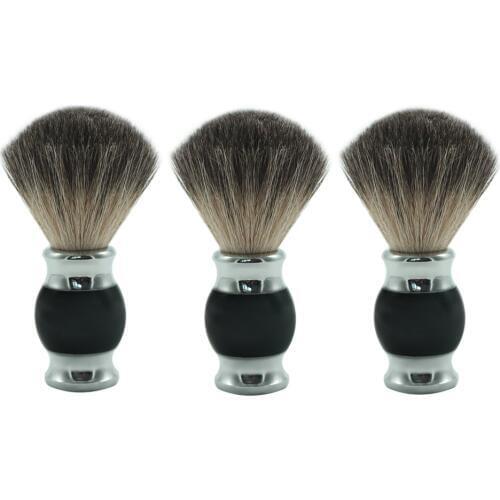 Badger Hair Mens Shaving Beard Brush Salon Men Facial Beard Cleaning Appliance Shave Tool Razor Brush With Metal Handle