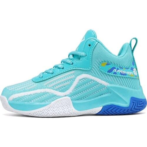 Breathable High Quality Boys Basketball Shoes Thick Sole Non-Slip Top Kids Sneakers Children Sport Shoe Boy Trainer Boots Basket