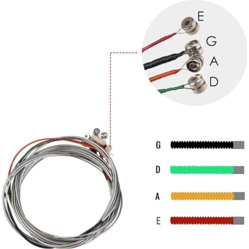 Double Electric Bass Strings 4-String Bass Ends Ball Strings White Copper Core Bass Strings Muscial Parts for Bass Lovers