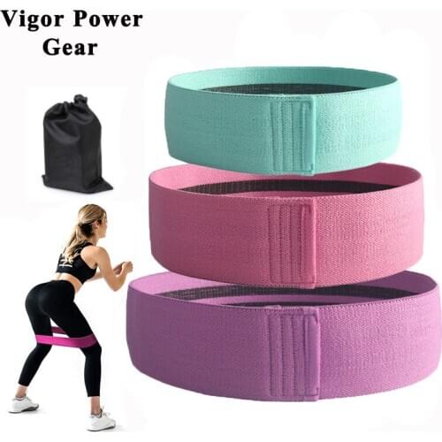 Vigor Power Gear Non-slip Resistance Hip Bands 3 Booty Bands Set Hip Circle Set For Leg And Butt