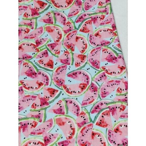 Cotton Fabric Colorful Watermelon Fresh Summer Fruit green DIY Patchwork Textile Tissue Home Clothing