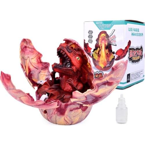 Spray Voice Control Hatching Dinosaur Egg Model Toy With Simulated Roar LED Eyes Voice Control Dinosaur Toy Gifts For Children