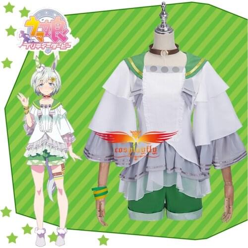 Anime Comic Umamusume Pretty Derby Seiun Sky Cosplay Costumes Special Week COS Women Men Green Shorts Top Accessories Halloween