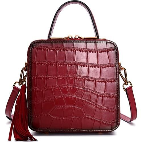 Quenya Crocodile Crossbody Bag Women Shoulder Bag Brand Designer Women Bags Luxury Genuine Leather Bag Flap Bag Ladies Handbag