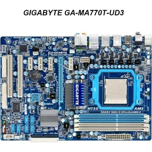 For GIGABYTE GA-MA770T-UD3 Computer USB2.0 MA770T-UD3 Motherboard Socket AM3 DDR3 For AMD 760G 770 Used Desktop Mainboard
