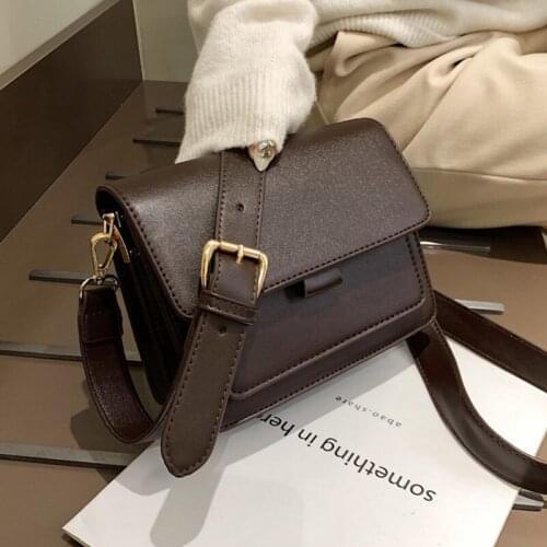 Fashion Female Shoulder Bags Ladies Flap 2021 Strap New PU Letter Soft Zipper Solid Crossbody Bags Womens Handbags Casual Totes