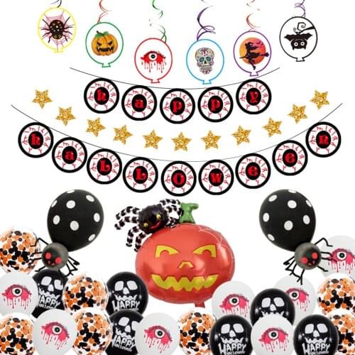 Halloween Balloons Set Horror Eye Charm Latex Horrible Ballon Party Decorations Ghost Festival Hangings Halloween Ornaments