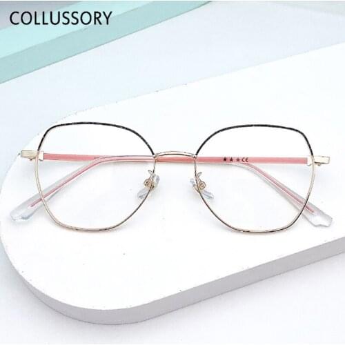Irregular Polygon Square Eye Glasses Frame Women Men Glasses Designer Optical Frames Eyeglasses Vitange Metal Retro Butterfly
