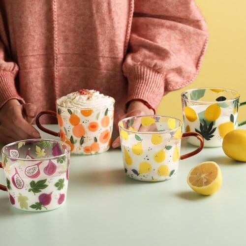 500ml Original heat-resistant glass with high boron silicon home mugs yogurt oat breakfast cup milk cup coffee mug