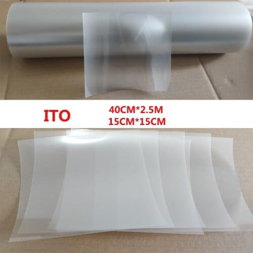 40cm X 2.5M ITO Coated PET Film for R&D Use (1 square meter), 80 -120 ohm/sq