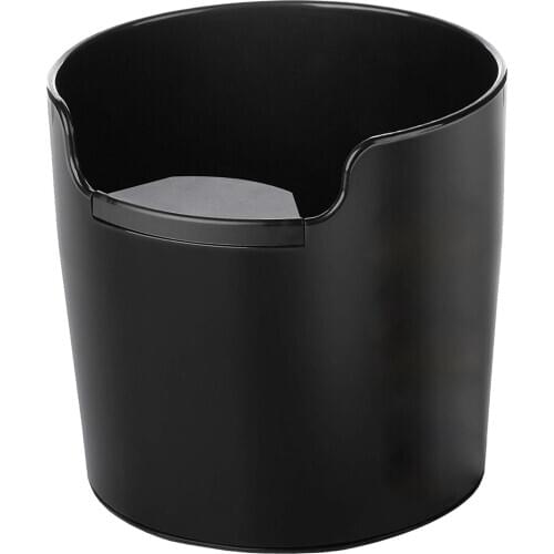 Black Coffee Knock Box Espresso Grinds Tamper Waste Bin for Portafilters Plastic