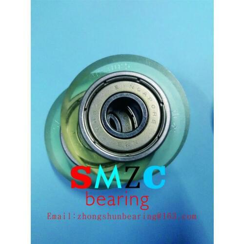 SMZC Rubber Coated Bearings 608ZZ bearing using pad printer ,PU Bearing,wear-resisting,Shock absorption,bearing size:8*30*7