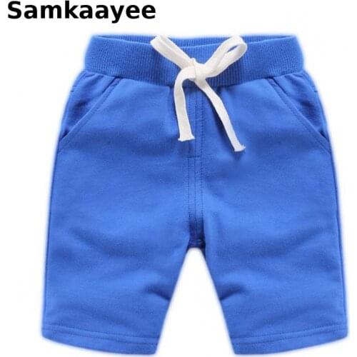 2-13y Kids Shorts Summer Baby Boys Girls Short Beach Pants Toddler Trousers Solid Color Elastic Waist Children Casual Clothing 2