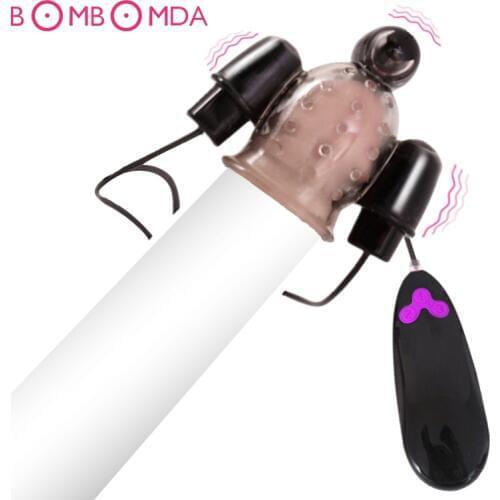 Vibrating Ghost Exerciser Sex Toy for Adult Sex Products Glans Vibrator Penis Pump Enlargement Vibrator for Men Masturbator