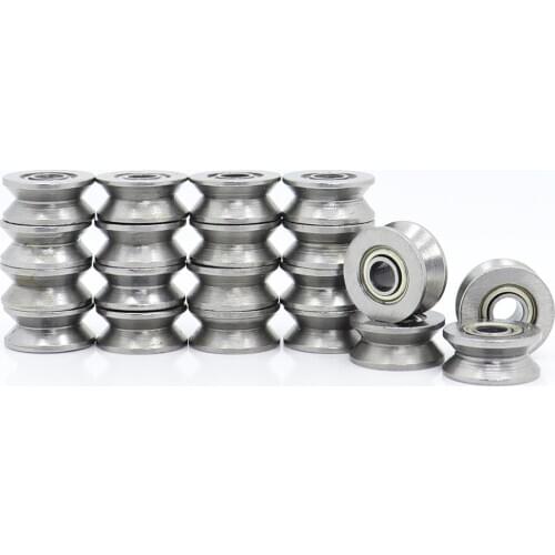 High Carbon Steel V624ZZ (20 Pcs) V Groove Sealed Ball Bearing 624VV Guide Track Roller Bearing V624 Embroidery Machine Bearing