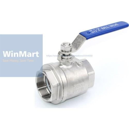 1pc New Arrival 201/304 Female Stainless Steel Full Port Ball Valve with Vinyl Handle Thread Valves