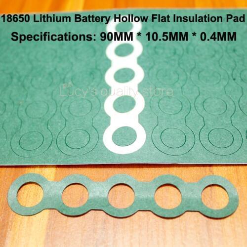 100pcs/lot 18650 Lithium Battery Positive Insulation Gasket Meson 5s Hollow Flat Head Paper Pad Accessories