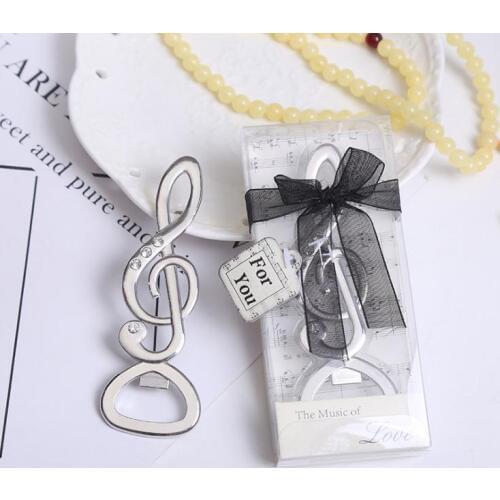 200PCS/LOT The music of love Chrome Musical Note Bottle Opener beer opener Wedding gift Party Favors SN1832