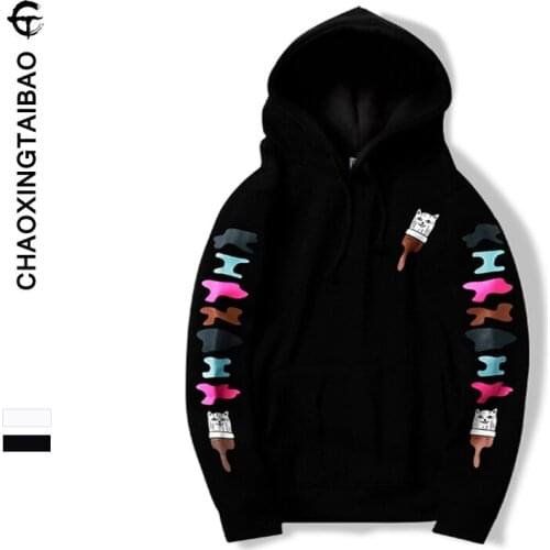 2020 Europe And America Popular Brand Autumn And Winter New Style Popular Brand Oil Painting Snow Mountain Cartoon Cat