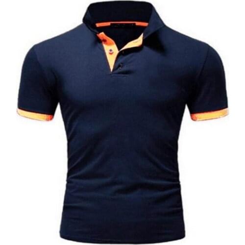 2021 Men Polo Men Shirt Short Sleeve Polo Shirt Turn-over Collar Slim Tops Casual Breathable Solid Color Business Shirt S-5XL