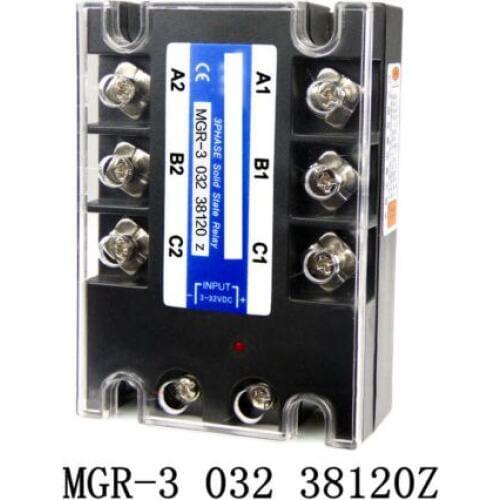 DC to AC 3-32VDC Input 380VAC Output SSR 120A 032 38120Z Three 3-Phase Solid State Relay