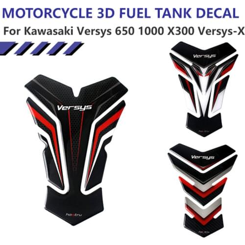 3D Motorcycle Tank Pad Protector Decal Stickers For Kawasaki Versys 650 1000 X300 Versys-X