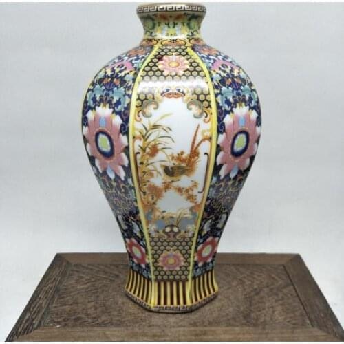 Antique QingDynasty porcelain vase,Enamel color bottle 3,Hand-painted crafts,Collection&Adornment,Free shipping