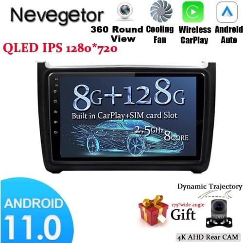 For Volkswagen VW polo sedan 2008 2015 Car Radio Multimedia Video Player Android 10 4GB RAM Navigation GPS 2 din dvd