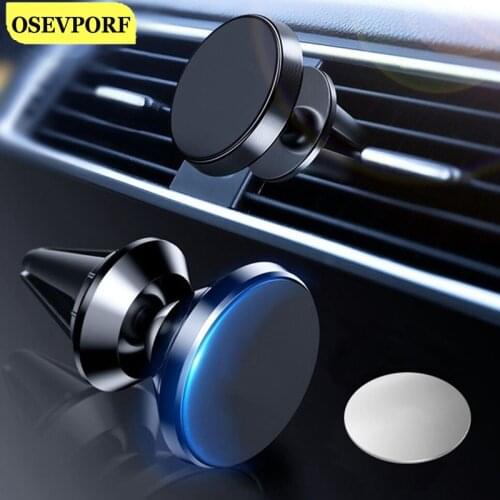 Universal Magnetic Car Phone Holder in Car for iPhone X 11 Pro 8 Samsung S20 Magnet Air Vent Mount Clip Mobile Phone GPS Support