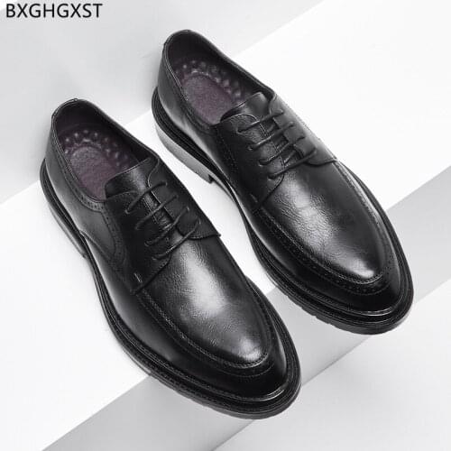 Black Men Dress Shoes Leather Luxury Designer Wedding Shoes Men Formal Oxford Shoes for Men 2021 Zapatos Hombre Chaussure Homme