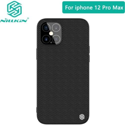 For iPhone 12 Pro Max Case NILLKIN Textured Nylon Fiber Hard PC Panel+TPU Frame Back Cover Case for iPhone 12 Mini 12 / 12 Pro
