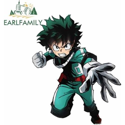 EARLFAMILY 13cm x 10.4cm For My Hero Academia Trunk Car Decal Car Door Protector Stickers Waterproof Campervan Decoration