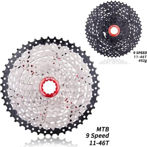 MTB 9 Speed 11-46T Cassette With Hanger Extension 9s 46T Sprocket 9speed 9v k7 Wide Ratios M430 M4000 M590 Mountain Bike Parts