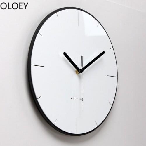 Creative Nordic Wall Clock Modern Design Kitchen Simlple Large Clocks Wall Home Decor White Silent Bedroom Digital Wall Clock