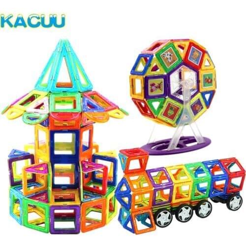 21-89pcs Big Size DIY Magnetic Blocks Magnetic Constructor Kids Magnet Designer For Children Gift Educational Toys For Boys Girl