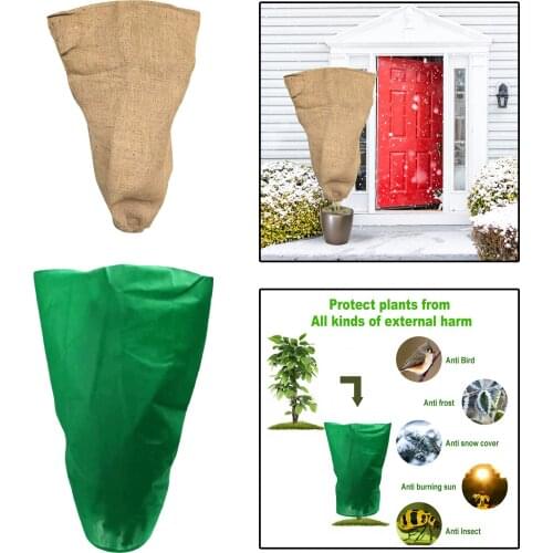Plant Covers Wind-Proof Drawstring Bags Tree Shrub Protection for Winter Cold Weather