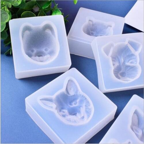 Fashion Dog Cat Animal Silicone Mold Teddy Pomeranian Headshot DIY UV Resin Epoxy Mold Pendant Jewelry Making Tools Accessories