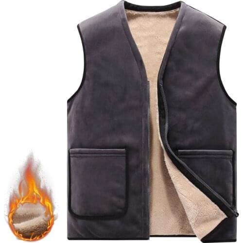 Men' Sleeveless Vest Jackets Winter Fashion Fleece Vest Male Vests Coats Men Warm Waistcoats Jacket Outdoor Brand Clothing 8XL
