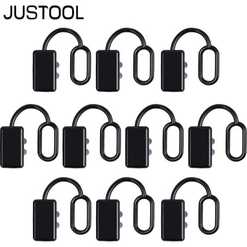 JUSTOOL 10 PCS BLACK NEW Dust Cap Cover End SB50 Plug Connector 50 Amp Dual Pole Battery 50A 600V Rubber Power Connectors Set